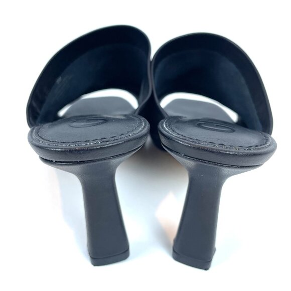 NEW Gianni Bini Black Leather Lace Up Open Toe 3" Heel Women's Heels Size 6M - Picture 4 of 10